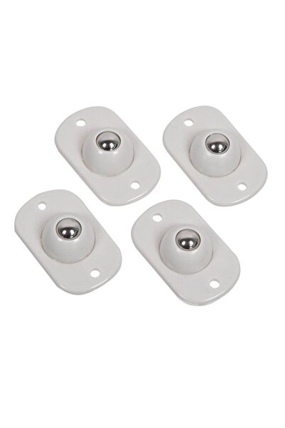 BAMI NETWORK Roti rulmenti autocolanti 360° metal plastic alb 3x4.5cm