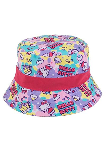BAMI NETWORK Palarie bucket Hello Kitty bumbac colorata fete 50-52 plaja