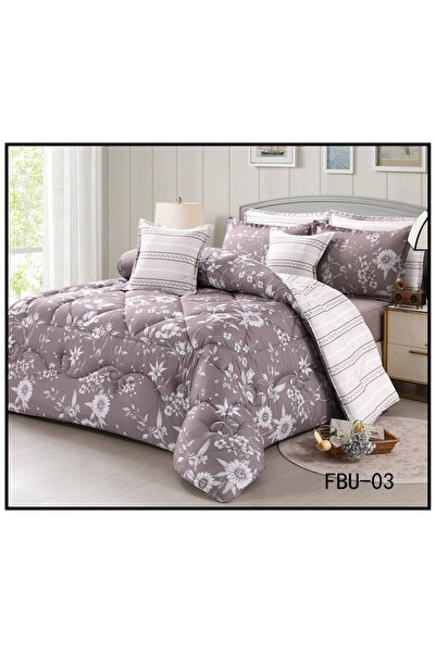 BIET ALMAFROSHAT Duvet Cover Set with 8 Pieces of New Quilted Double-Sided Mi...