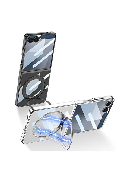 kılıffuarı Samsung Galaxy Z Flip 8 Kılıf Şeffaf Tasarımlı Katlanabilir M-safe...