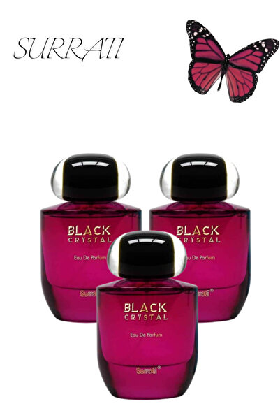 Surrati 3 قطع من العطر الكريستالي الأسود 100 مل
