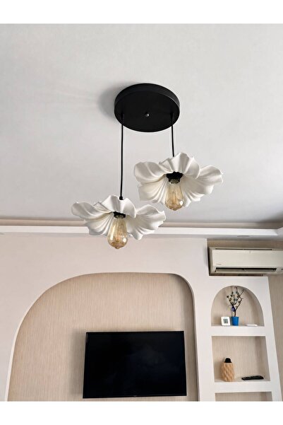 DREAM MODE Nest 2'li Bohem Çiçek Sarkıt Avize | Modern Salon, Yemek Masası, M...