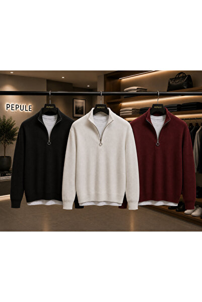 oneoff 3-Pack Advantageous Men's Casual Half-Zip Winter Knitwear Thessaloniki...