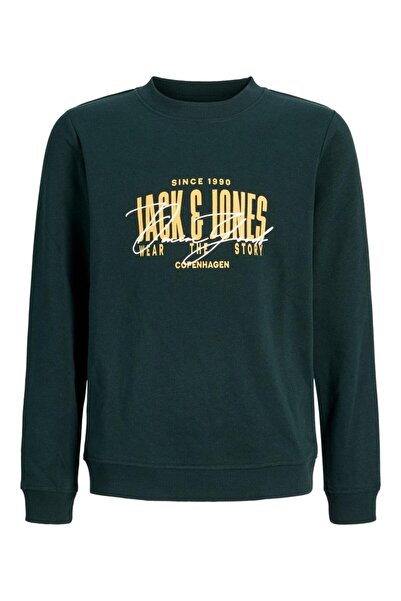 Jack & Jones Μπλούζα φούτερ αγόρι 12299546 "Aero" πράσινο Scarab