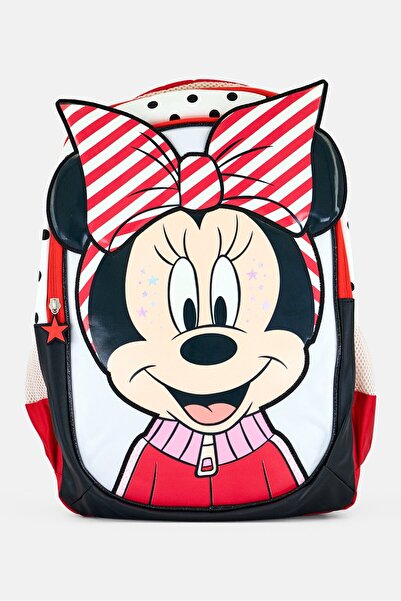 Disney Kids Girl Minnie Mouse Backpack, Multicolor