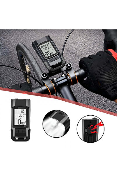 STARSTAR Bicycle headlight kit - USB Recharge - w/speedometer & horn - 800 lu...