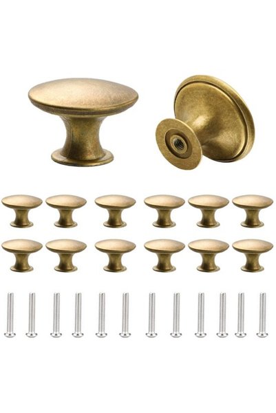 Morvena Picks Butoane pentru dulapuri, 12 bucăți - Butoane rotunde vintage pe...
