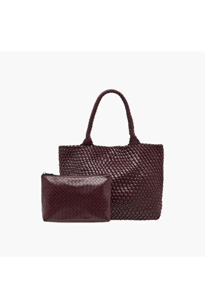 SASHA Textured Tote Bag with Pouch