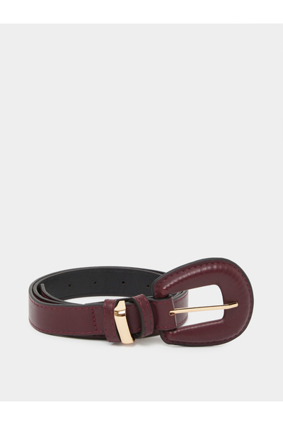 Styli Burgundy Slim Belt