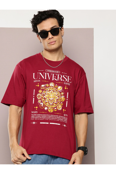 Dillinger By Styli Men Oversized Short Sleeve Printed T-Shirt