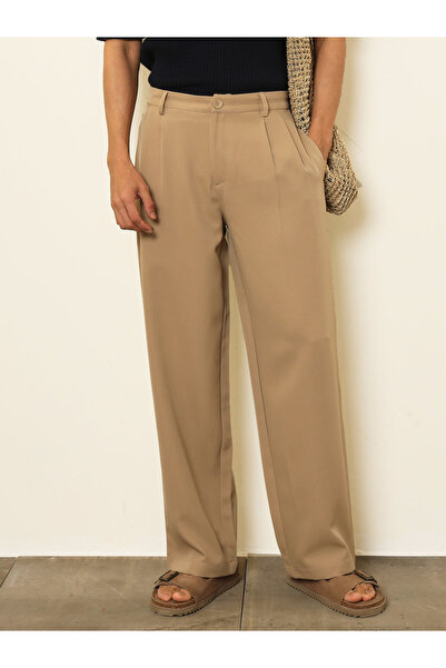 Mascln Sassafras By Styli Men Double-Pleated Basic Korean Pants