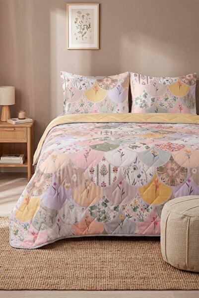 Rivaİstanbul Alora Double Cotton Quilted Pique & Bedspread