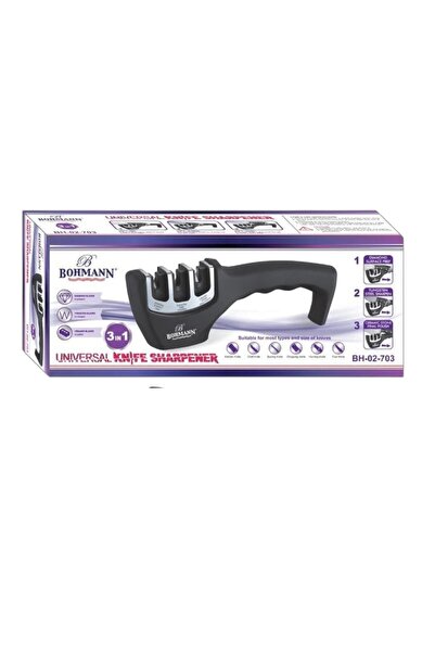 Bohmann Ascutitor pentru cutite 3 in 1 Bohmann, cu diamant+ otel tungste+ cer...