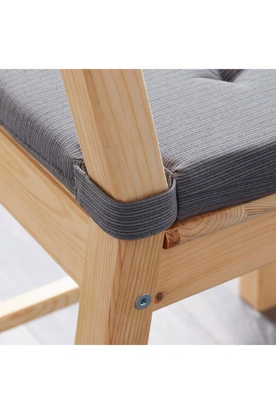 NO BRAND Pernă de scaun IKEA JUSTINA, gri, 42/35x40x4 cm, set de 4 bucăți