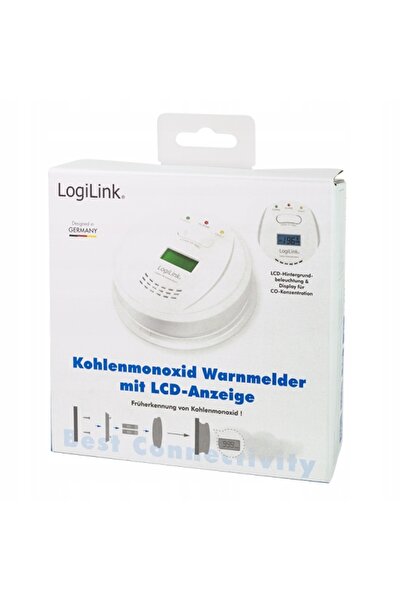LogiLink Senzor de monoxid de carbon, detector de gaz CO cu afișaj LCD 85dB