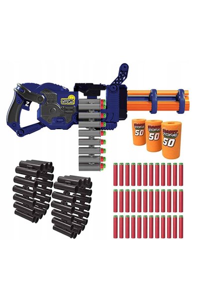 Dart Zone MINIGUN CU BATERII, PISTOL SCORPION, 36 DE PROIECTILE, 2 ÎNCĂRCĂTOA...
