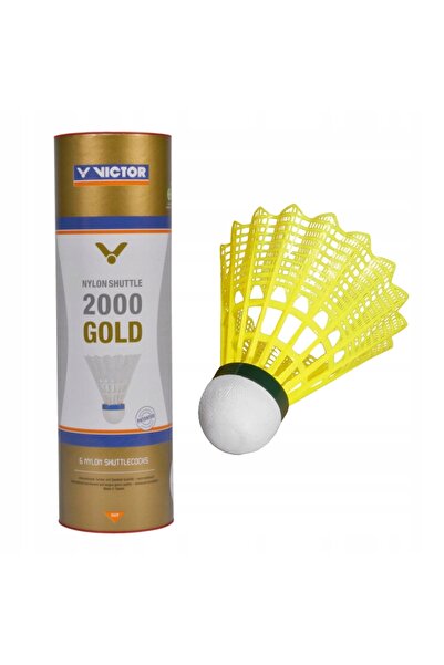 Victor Fluturaș de badminton din nailon 2000 slow 6 bucăți galben Lent