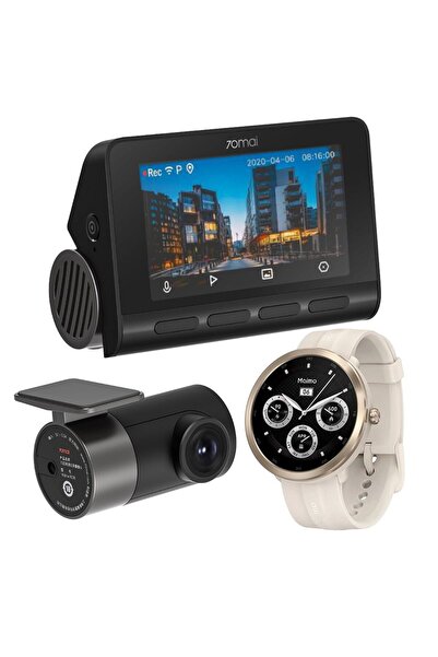 70MAİ Înregistrator video A800S-1 + RC06 4K + Ceas Maimo WT2001 GPS AUR