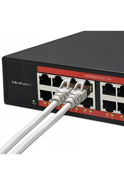 Qoltec Switch de rețea negestionat Gigabit Ethernet |   16x RJ
