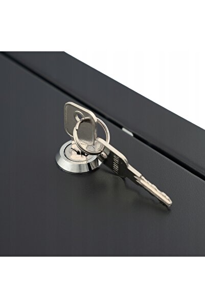 NO BRAND REVISION LOCKS Cutie metalică cu cheie 15x25 CM Grafit