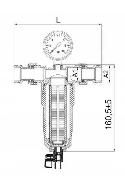 DIAMOND 3/4 " DN20 Supapă de golire cu autocurățare pentru filtru de apă și m...