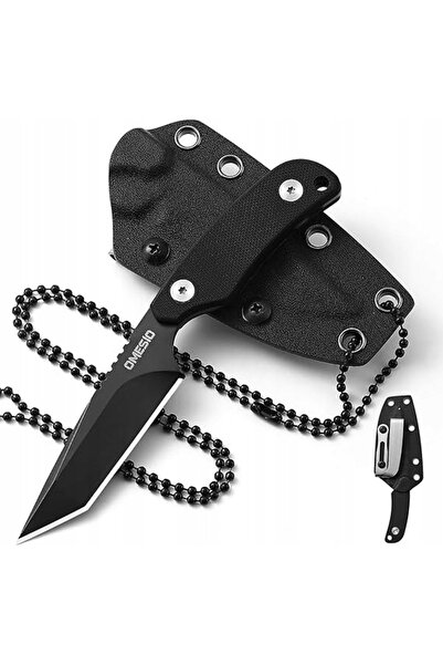 NO BRAND CUȚIT CU LAMĂ FIXĂ MIC, LAMĂ D2, 8,3 CM, MĂNELĂ G10, CU TEACĂ KYDEX