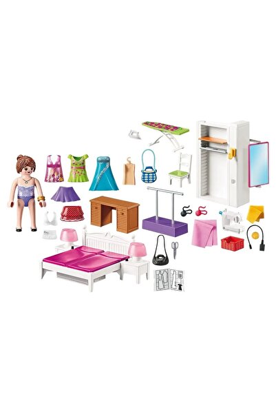 Playmobil CASA DE PĂPUȘI 70208 DORMITOR CU KIT DE CUSUT pentru copii
