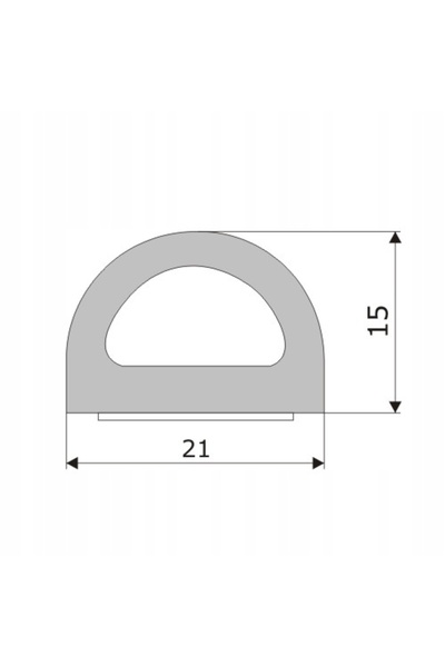 NO BRAND 21x15mm Negru D 5m Bandă de etanșare autoadezivă fonoizolantă pentru...