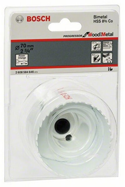 Bosch otwornica progressor metal lemn PCV 70 mm