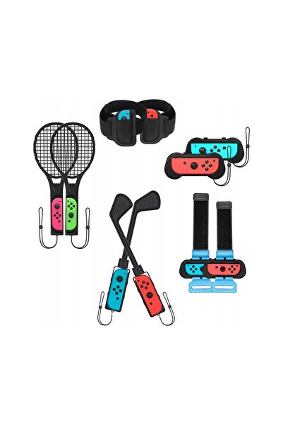 NO BRAND Set de accesorii 10 în 1 cu suporturi de montare pentru Joy-Con Nint...