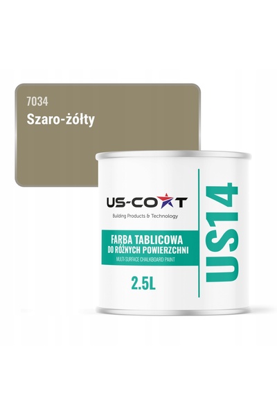 NO BRAND Vopsea pentru mobilier și pereți, culoare metal, 2.5L, gri-galben RA...