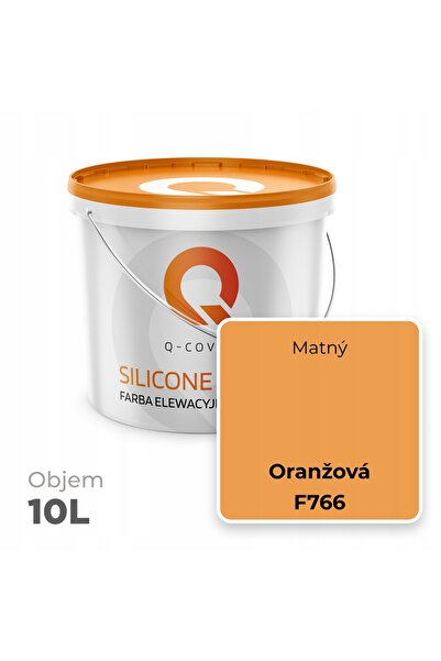 NO BRAND Vopsea pentru fațade, siliconică, portocalie, 10L, premium
