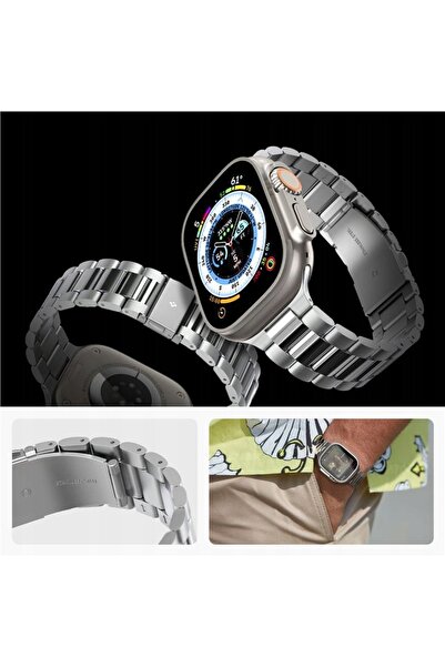 Spigen Curea pentru Apple Watch 49/46/45/44 mm, brățară din oțel, durabilă