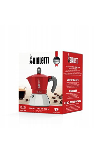 Bialetti Cafetieră Moka Inducție 4TZ (200ml) Roșu 2020