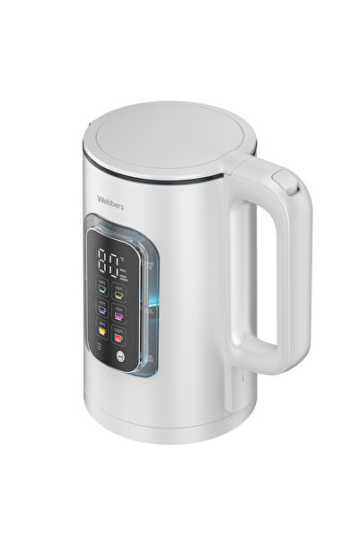 NO BRAND Fierbător electric WEBBER Eliya WK-110 Alb cu reglare a temperaturii...