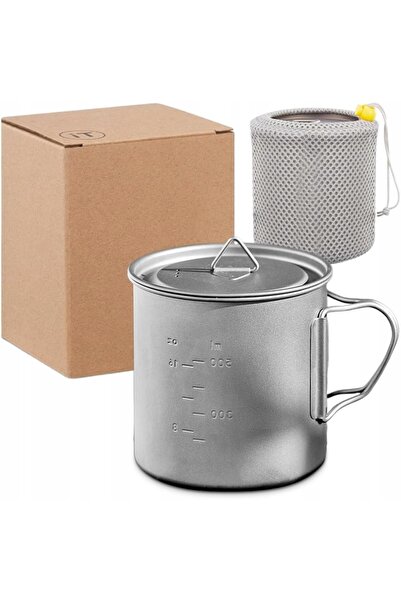 NO BRAND Vas de titan 450ml, pliabil, pentru camping și picnic, set de vase d...