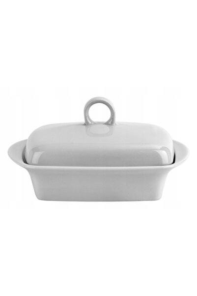 NO BRAND MASELNICZKA Bol din porțelan cu capac pentru unt Lubiana 12,3x16,8x8,8