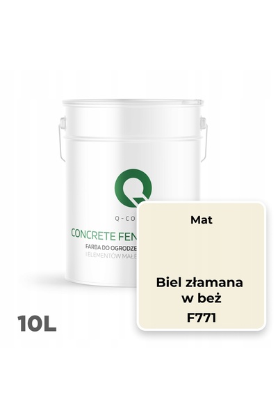 NO BRAND Vopsea pentru garduri din beton CULOARE ALB BEJ SPĂRȚIT F771 10L