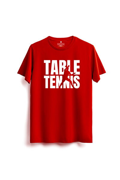 hakuof Unisex Table Tennis Printed Cotton T-Shirt Table Tennis