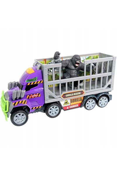 NO BRAND TEAMSTERZ MONSTER TRANSPORT GORYLA – mașină de transport cu o figuri...