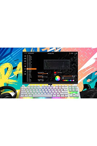 NO BRAND Tastatură cu fir pentru gameri HATOR Gravity X TKL albă