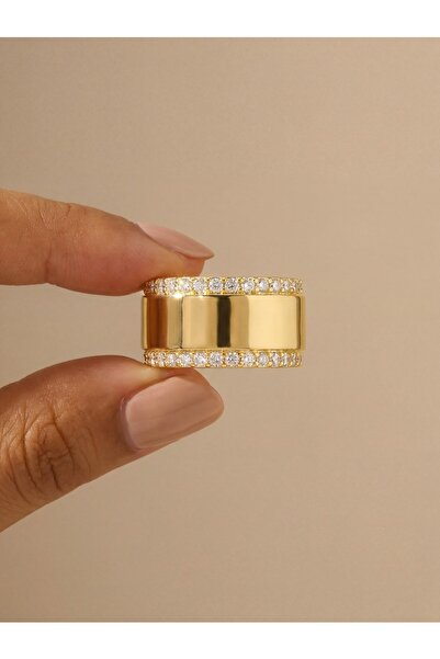 Choice1 6 Golden 925 Sterling Silver Classic Gorgeous Round Zircon Ring For W...