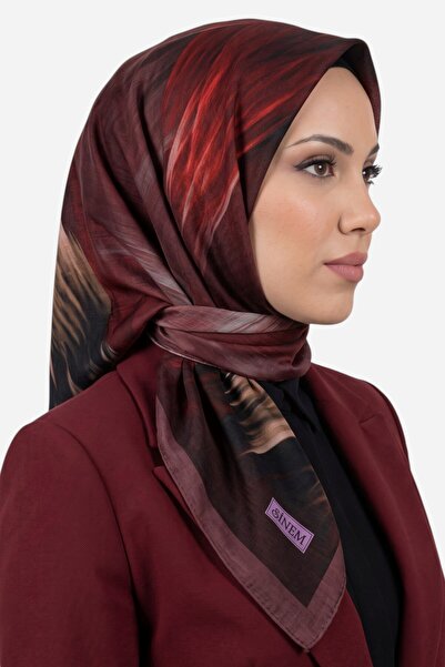 hadiora Women's Brown Brush Pattern Ready-To-Wear Cotton Muslin Hijab