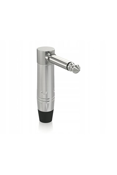 NO BRAND Behringer 4MR-SR – Mufă jack mono de 6.3mm cu unghi drept, argintie