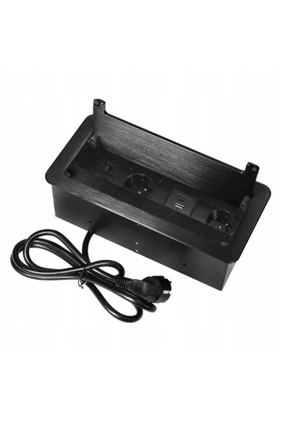 Orno Priză încastrată în blat 2x 230V, 2x USB A+C, 2x cablu de alimentare 1.5m