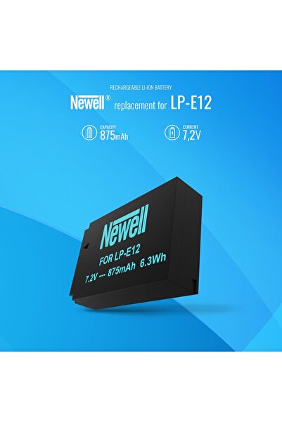 Newell Încărcător dual-channel DL-USB-C și două baterii LP-E12 pentru Canon