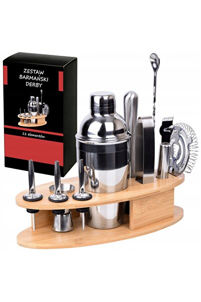Gockowiak KIT DE USTENILE PROFESIONALE PENTRU BARTENDERE, STAND PENTRU COCTEI...