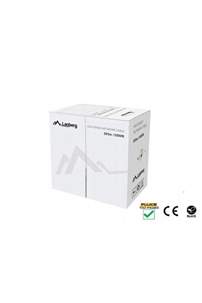 Lanberg Cablu UTP cat. 5e 305m cablu de cupru galben, testat cu Fluke, a trec...