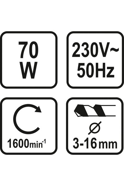 Asam Adaptor pentru ascuțit burghie 3-16mm 70W + 2x Piatră
