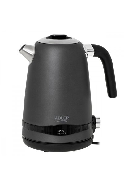 adler Fierbător electric fără fir din metal, 1.7L, 2200W, cu control al tempe...